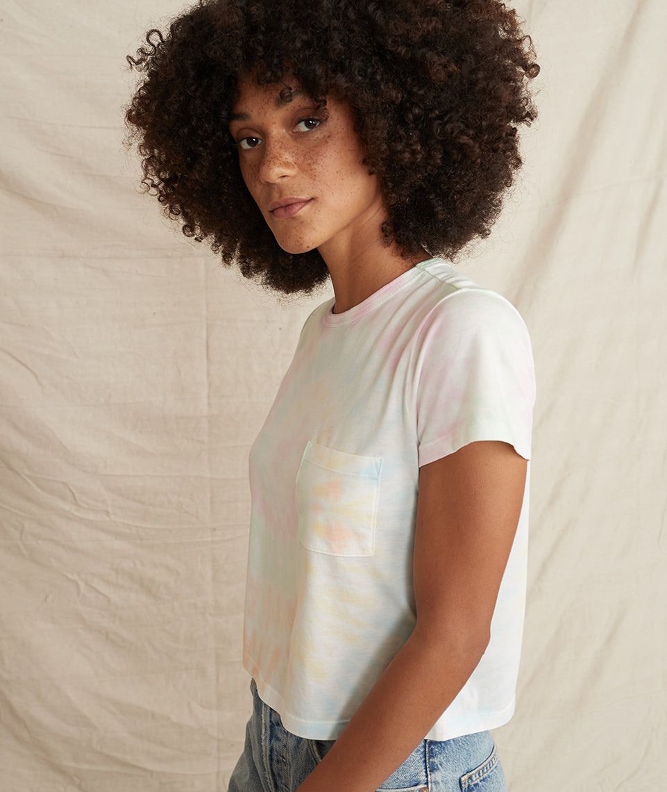 Crop Pocket Tee Tie Dye