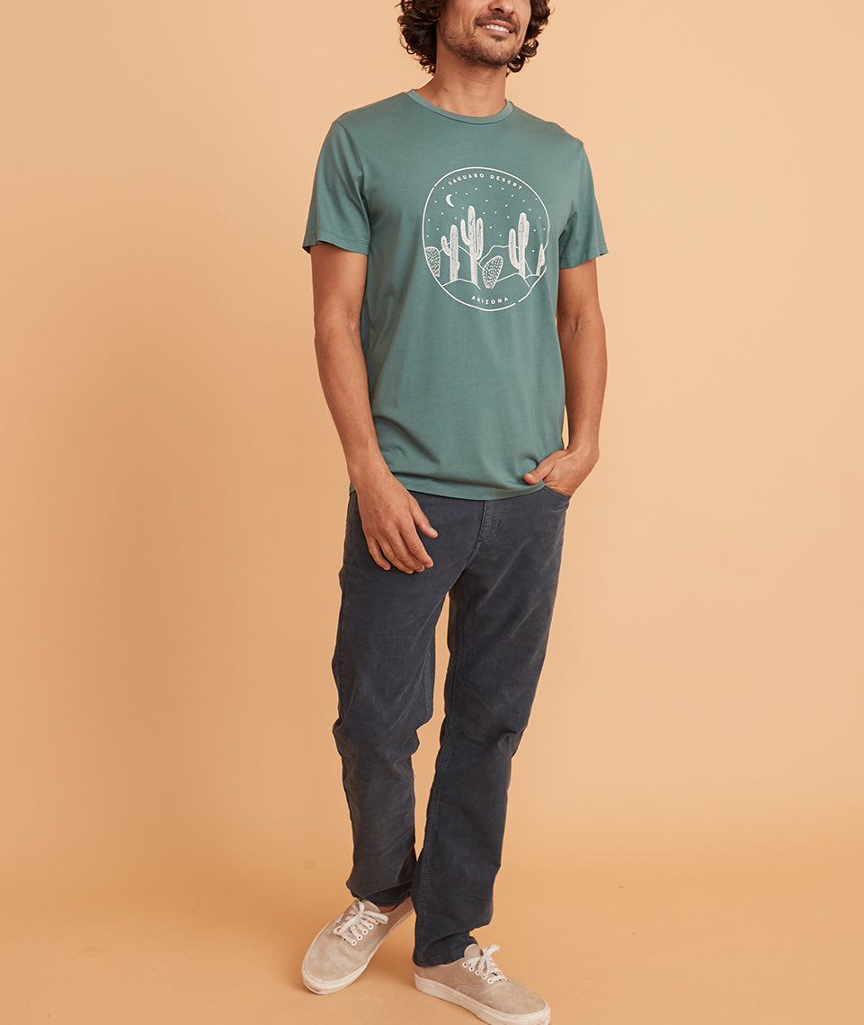 Signature Crew Tee Mallard Saguaro