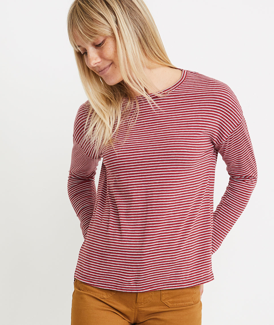 Merritt Crew Mauve Multi Stripe