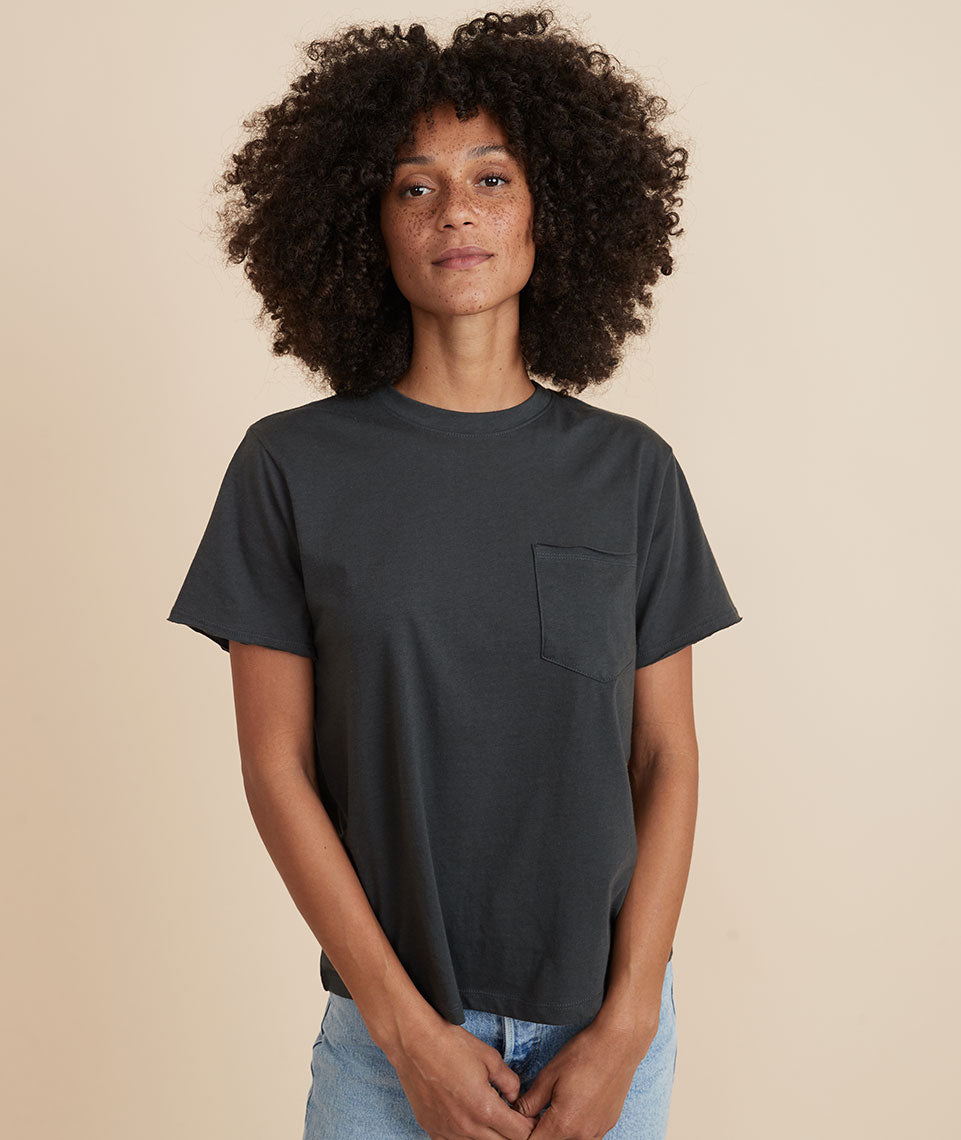 Boyfriend Crew Tee Faded Black