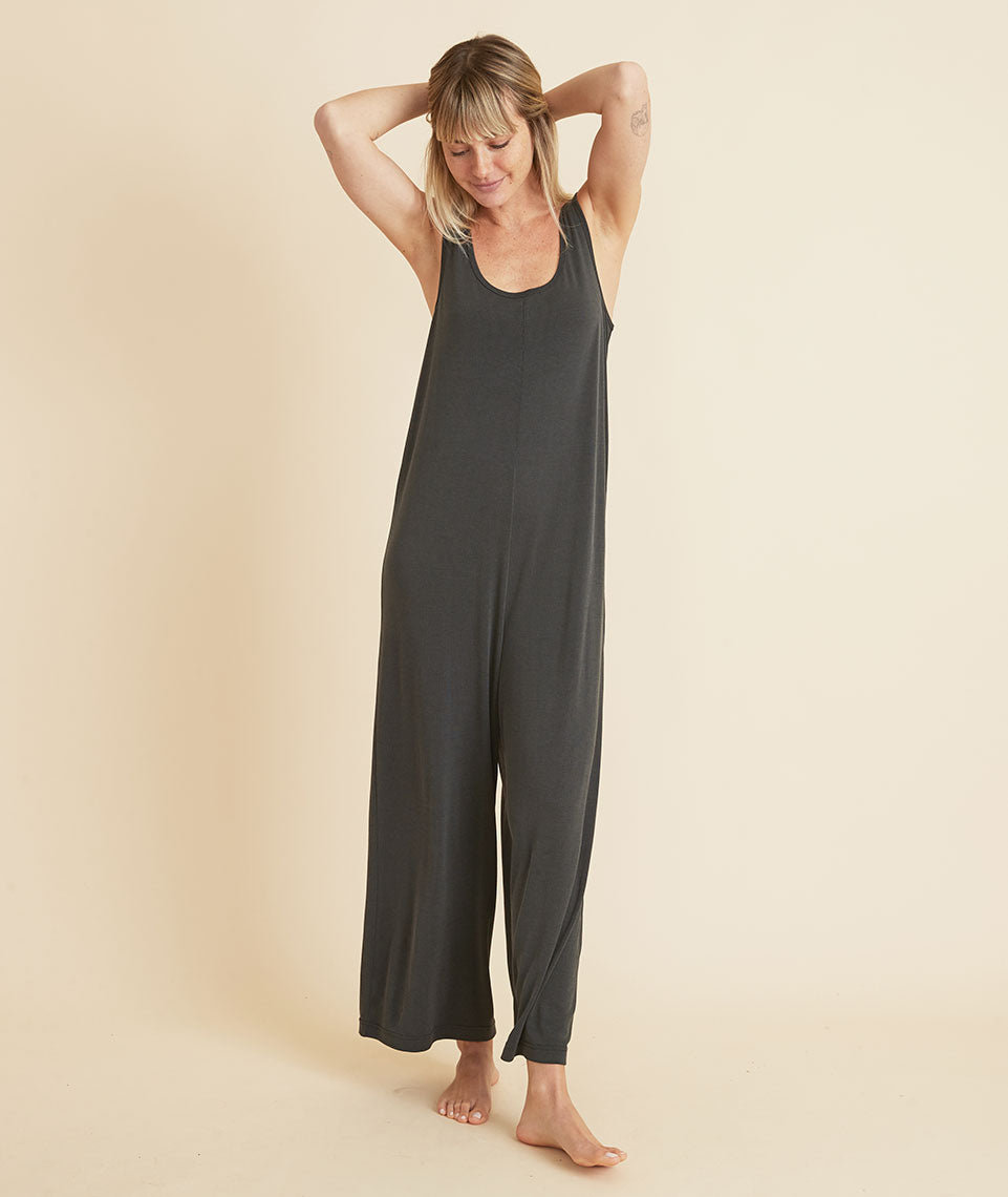 Luxe Rib Jumpsuit in Faded Black – Marine Layer