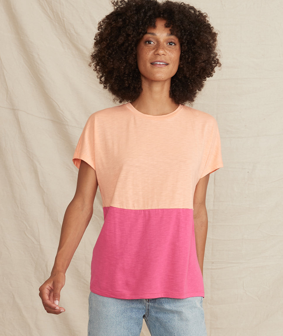 Caitlyn Tee Papaya Punch/Lilac Rose