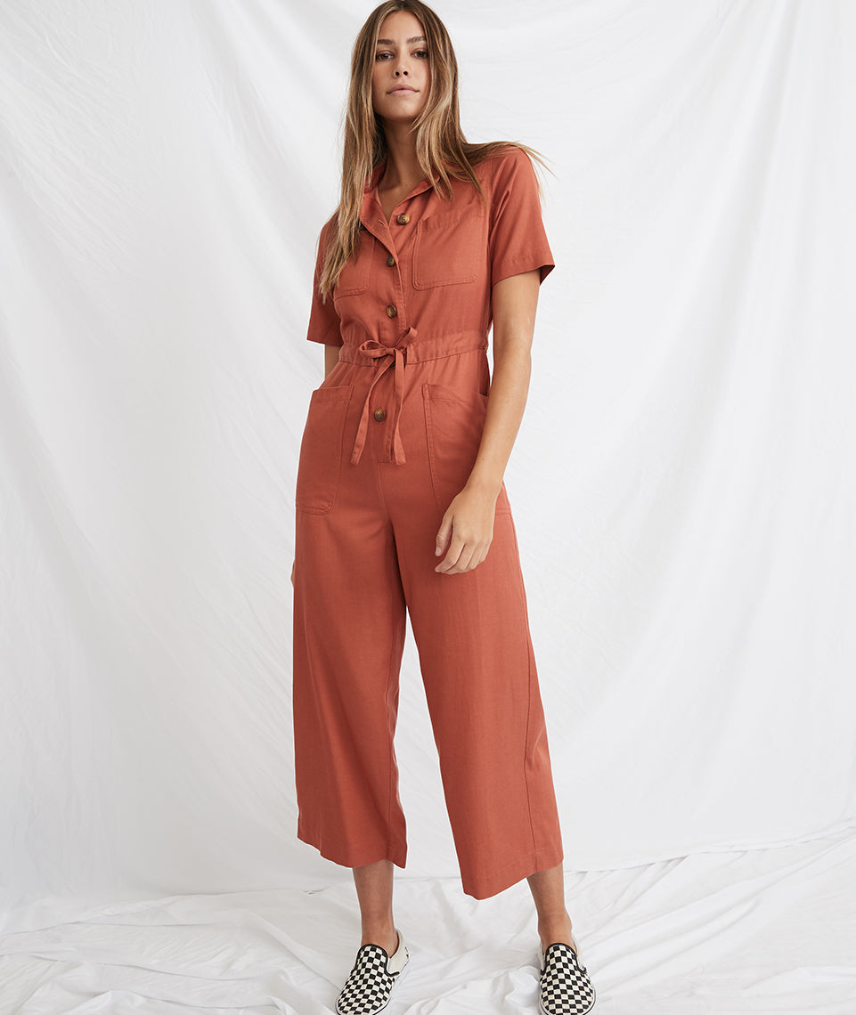 Joni Jumpsuit in Baked Clay – Marine Layer