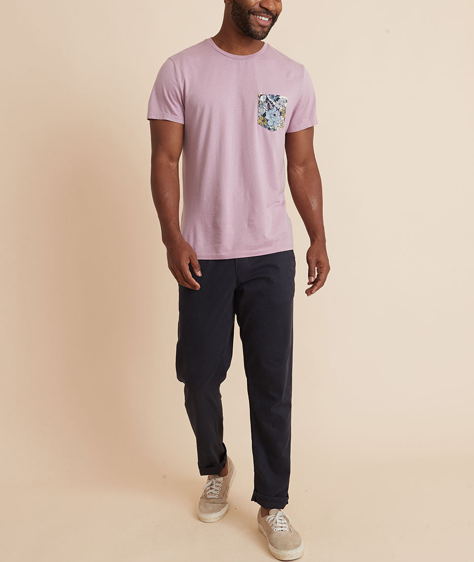 Signature Pocket Tee Mauve Shadows