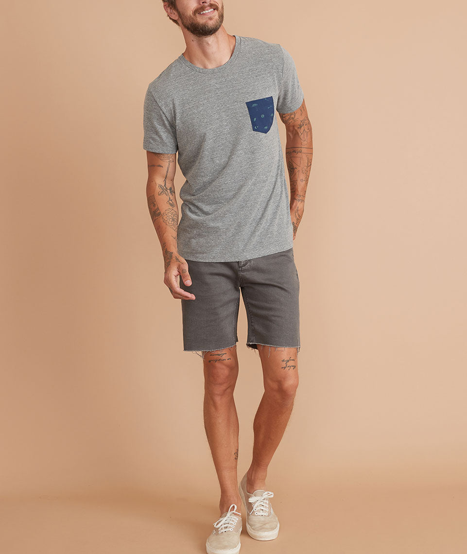 Signature Pocket Tee Heather Grey