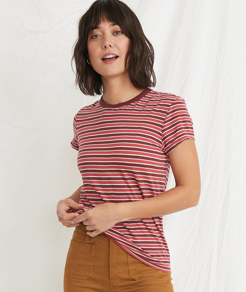 Classic Crew Red Multi Stripe