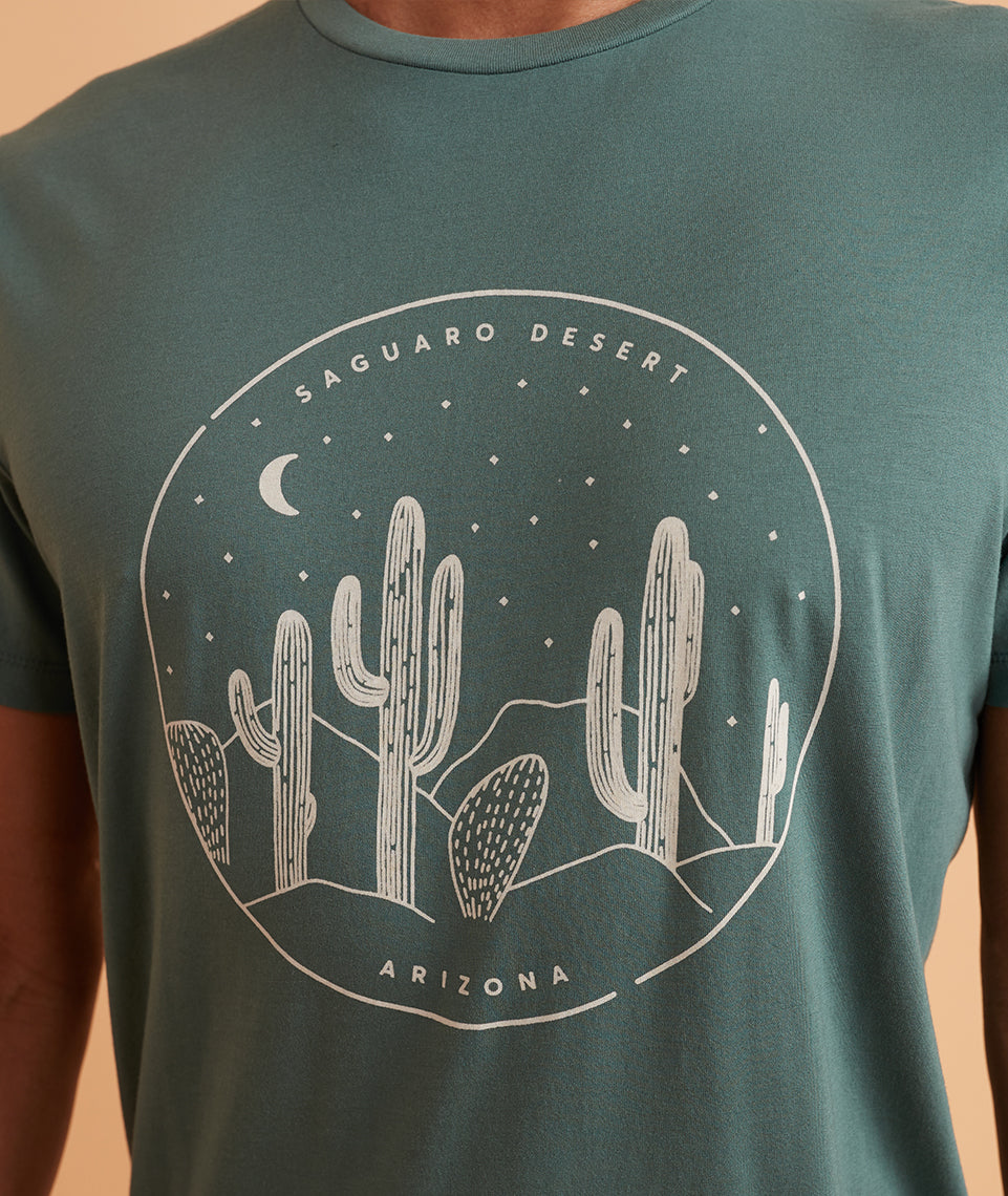 Signature Crew Tee Mallard Saguaro