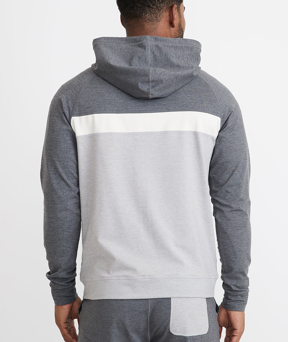 Keeler Zip Hoodie Grey/White