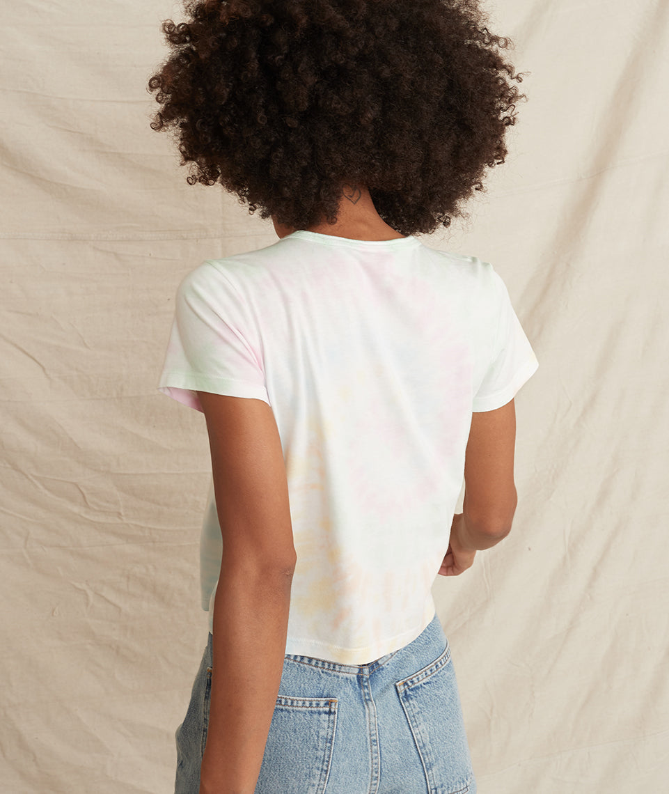 Crop Pocket Tee Tie Dye