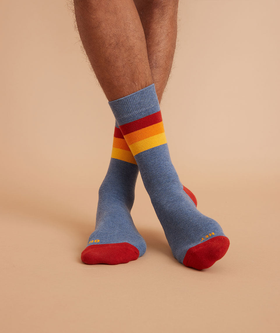 Crew Sock in Banks Stripe