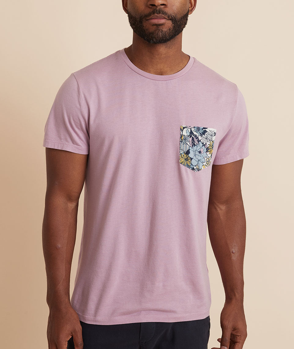 Signature Pocket Tee Mauve Shadows