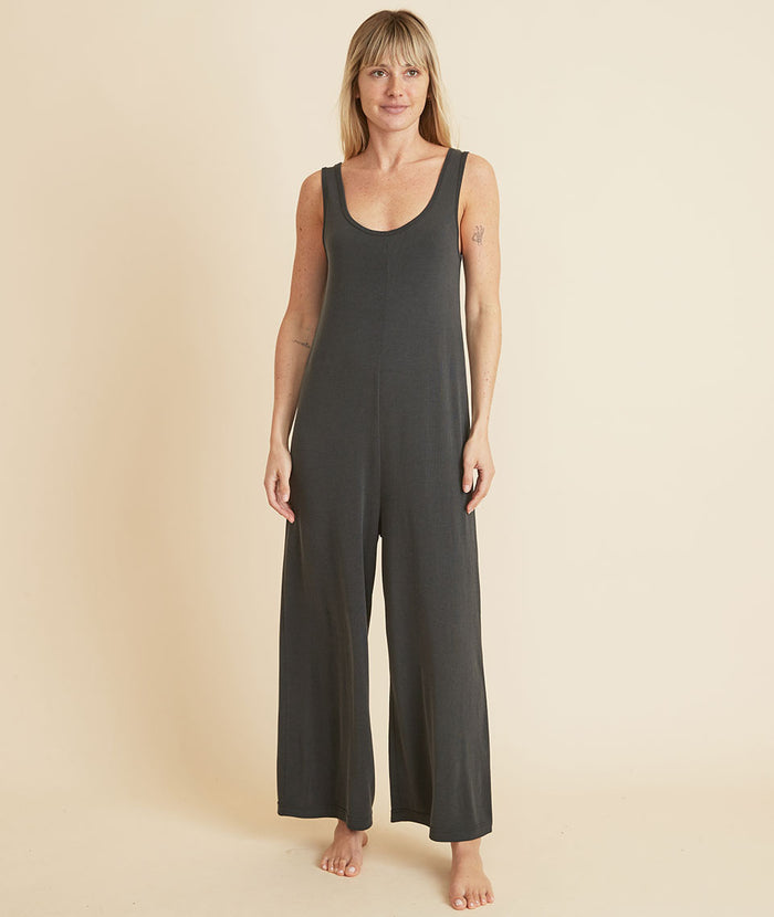 Luxe Rib Jumpsuit in Faded Black – Marine Layer