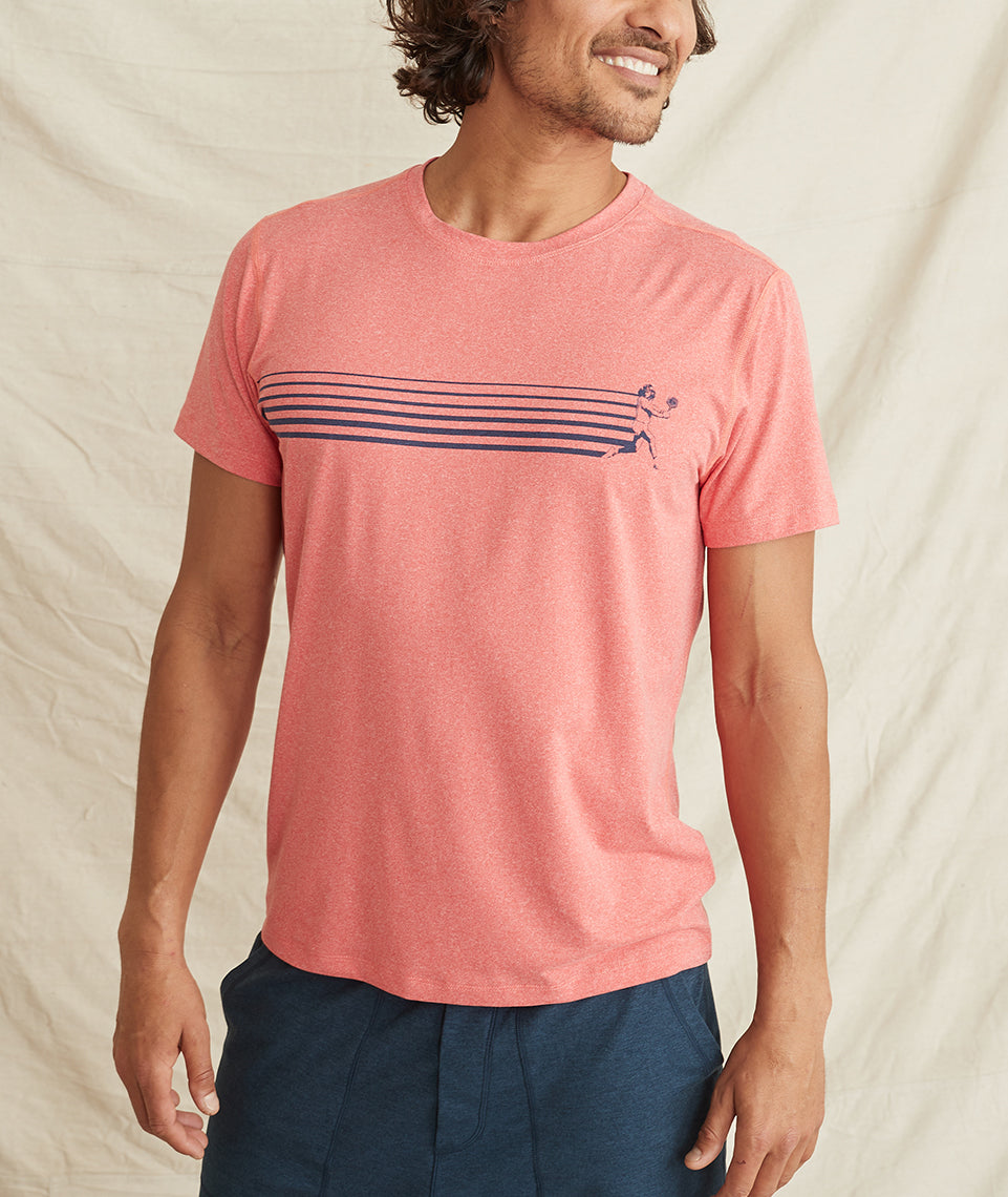 Tennis Stripe Sport Crew