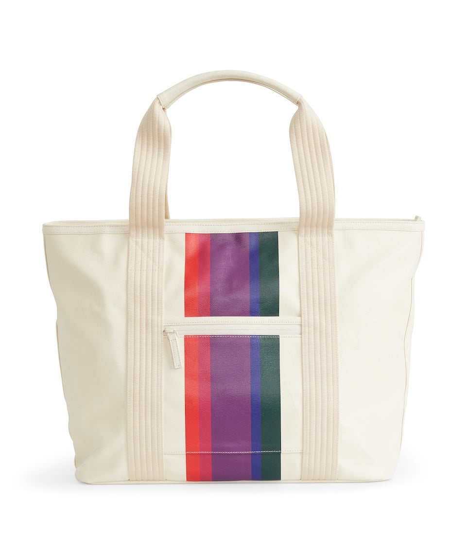 Tote in Natural/Bold Multi Stripe