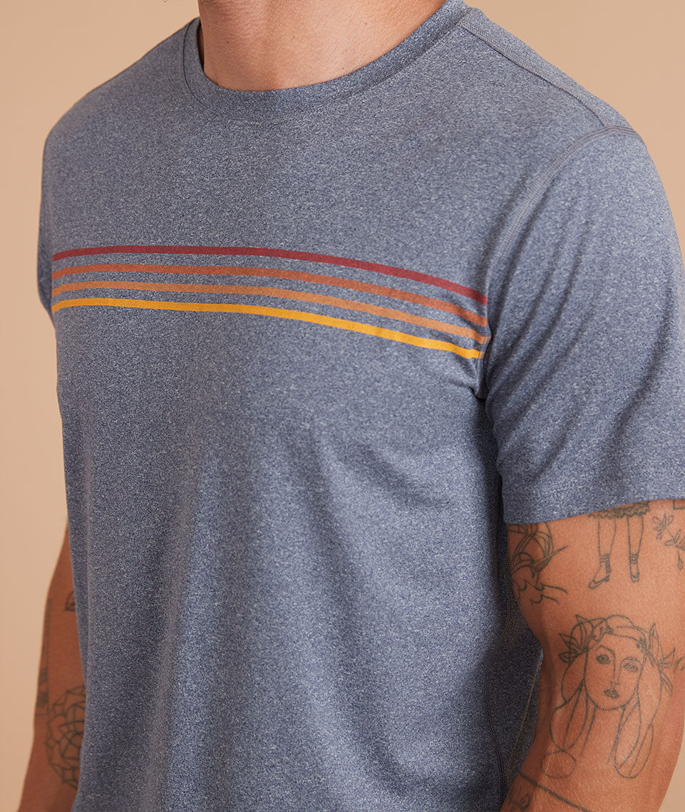 Sport Crew Graphic Tee Patriot Blue