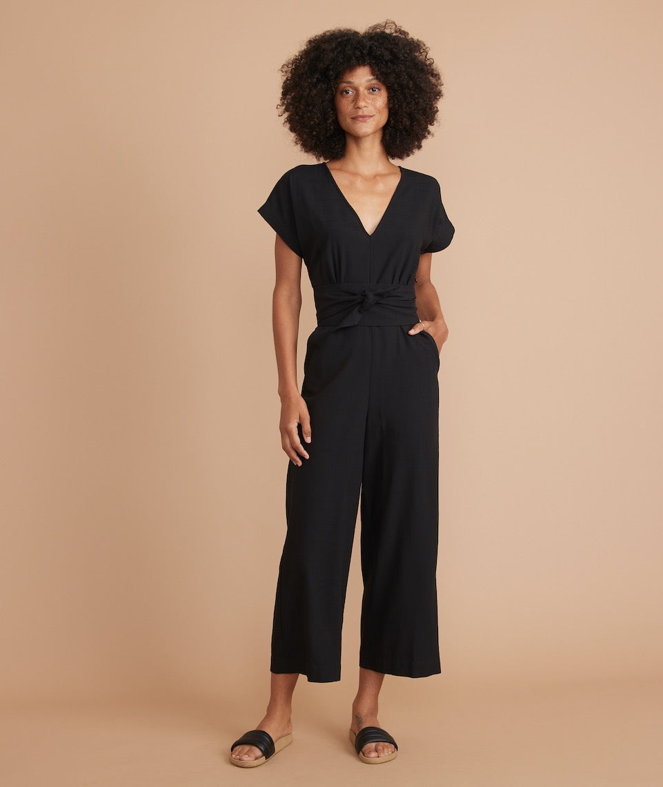 Vera Belted Jumpsuit Black