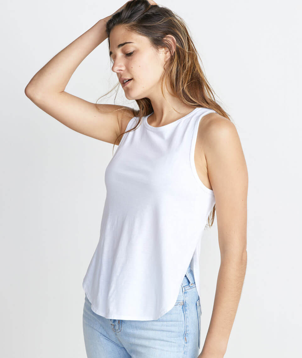 Side Tulip Tank White