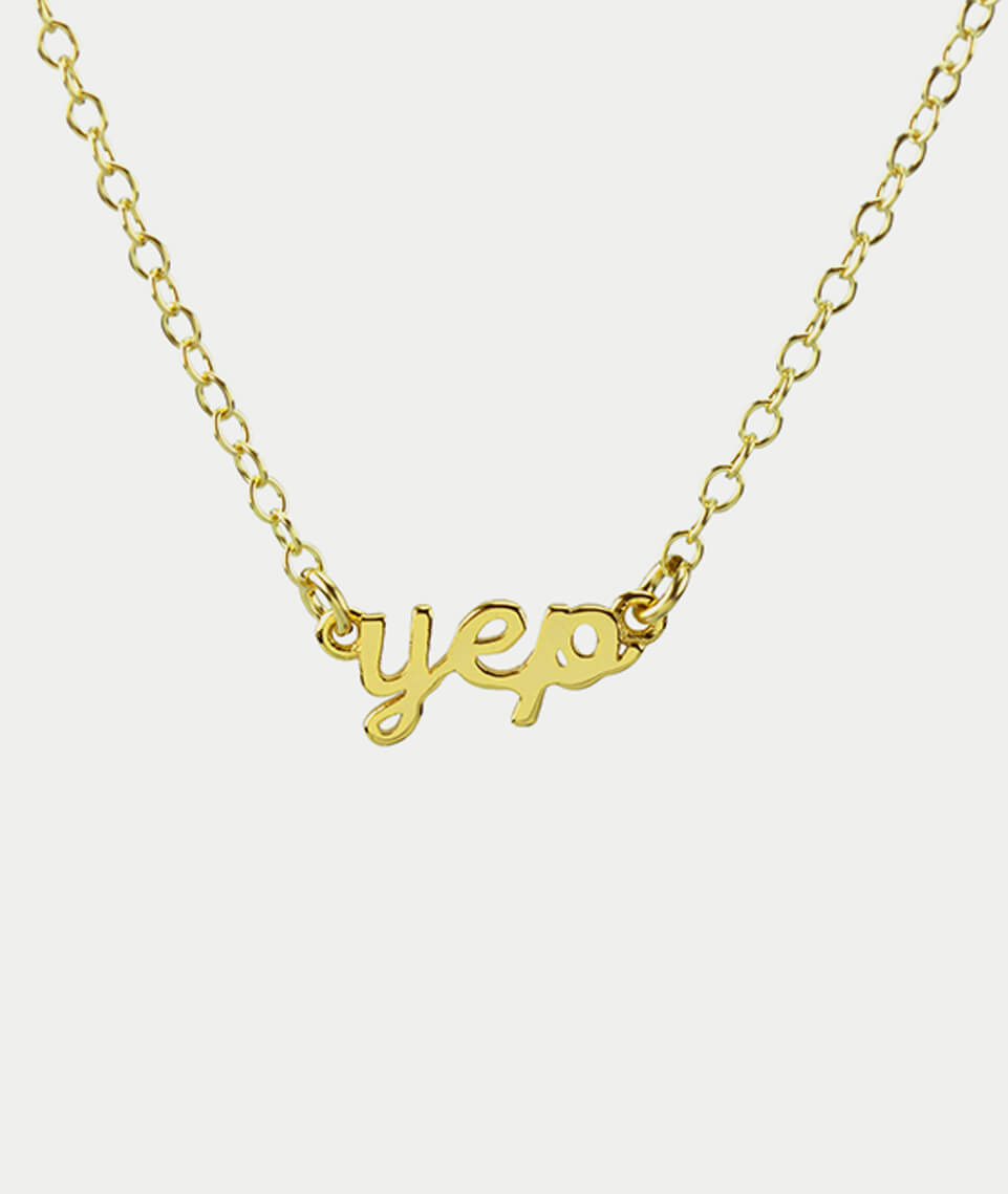 Kris Nations Yep Custom Script Necklace