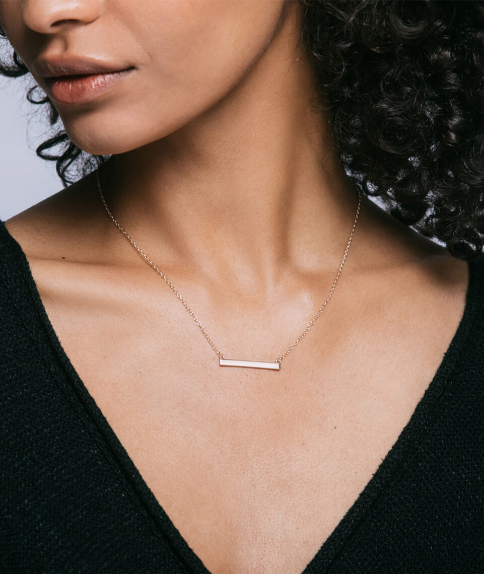 Kris Nations Horizontal Bar Necklace