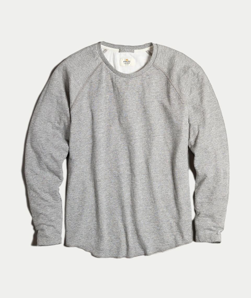 Double Knit Baseball Raglan Heather Grey