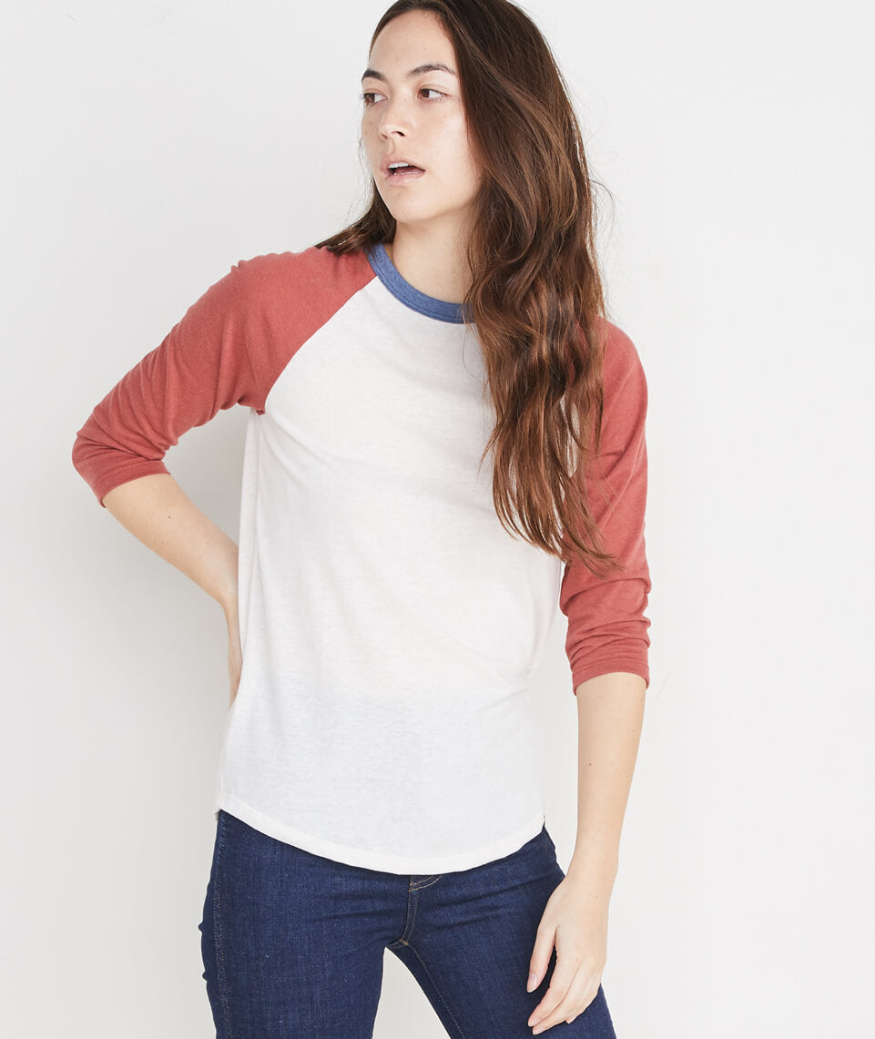 Baseball Raglan Natural/Brick/Vintage Indigo