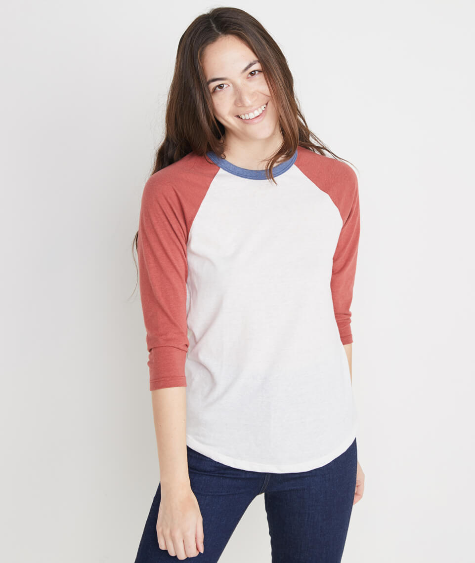 Baseball Raglan Natural/Brick/Vintage Indigo