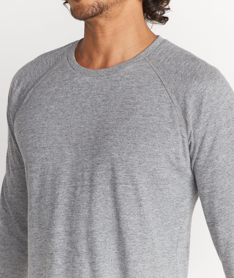 Double Knit Baseball Raglan Heather Grey