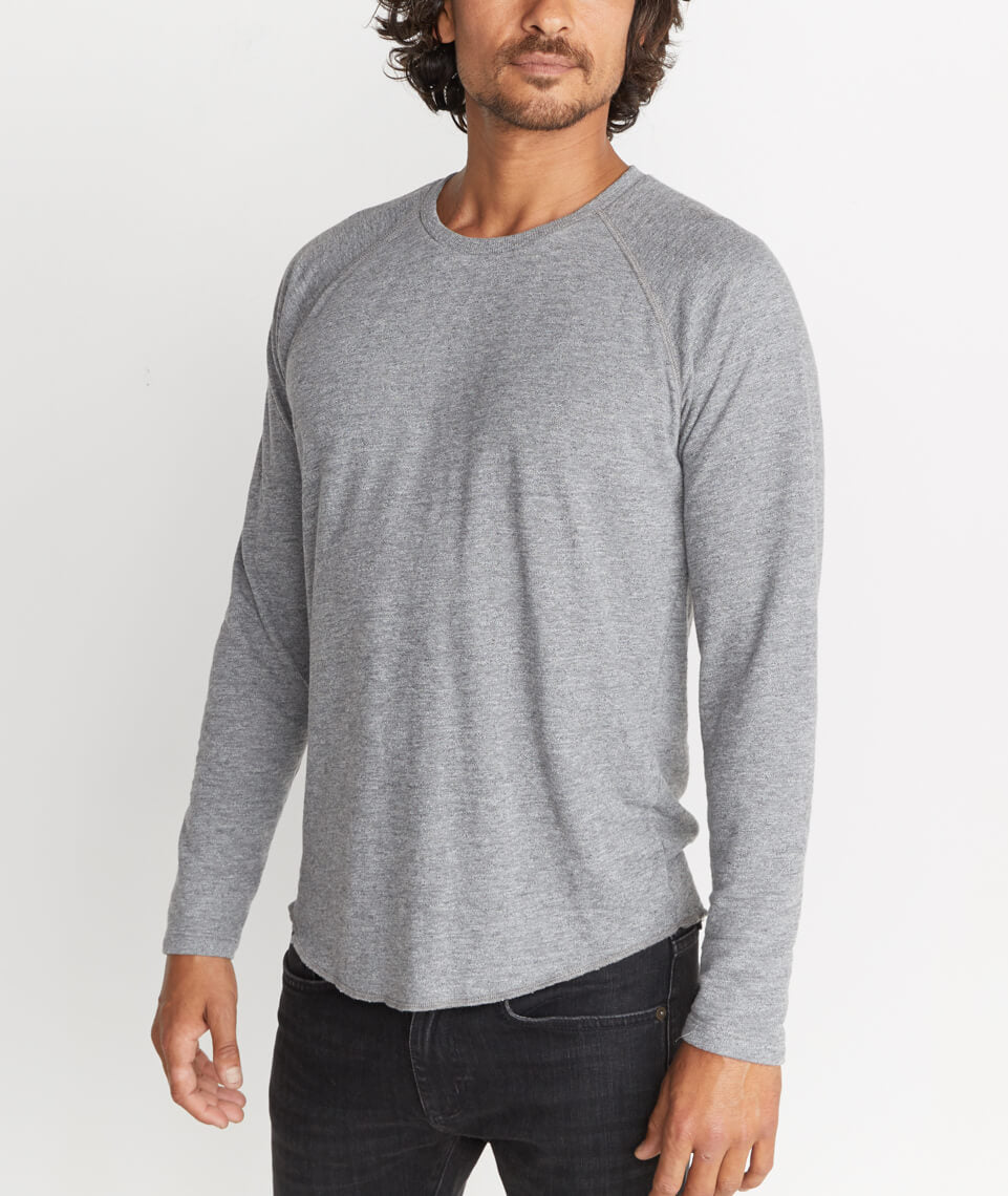 Double Knit Baseball Raglan Heather Grey