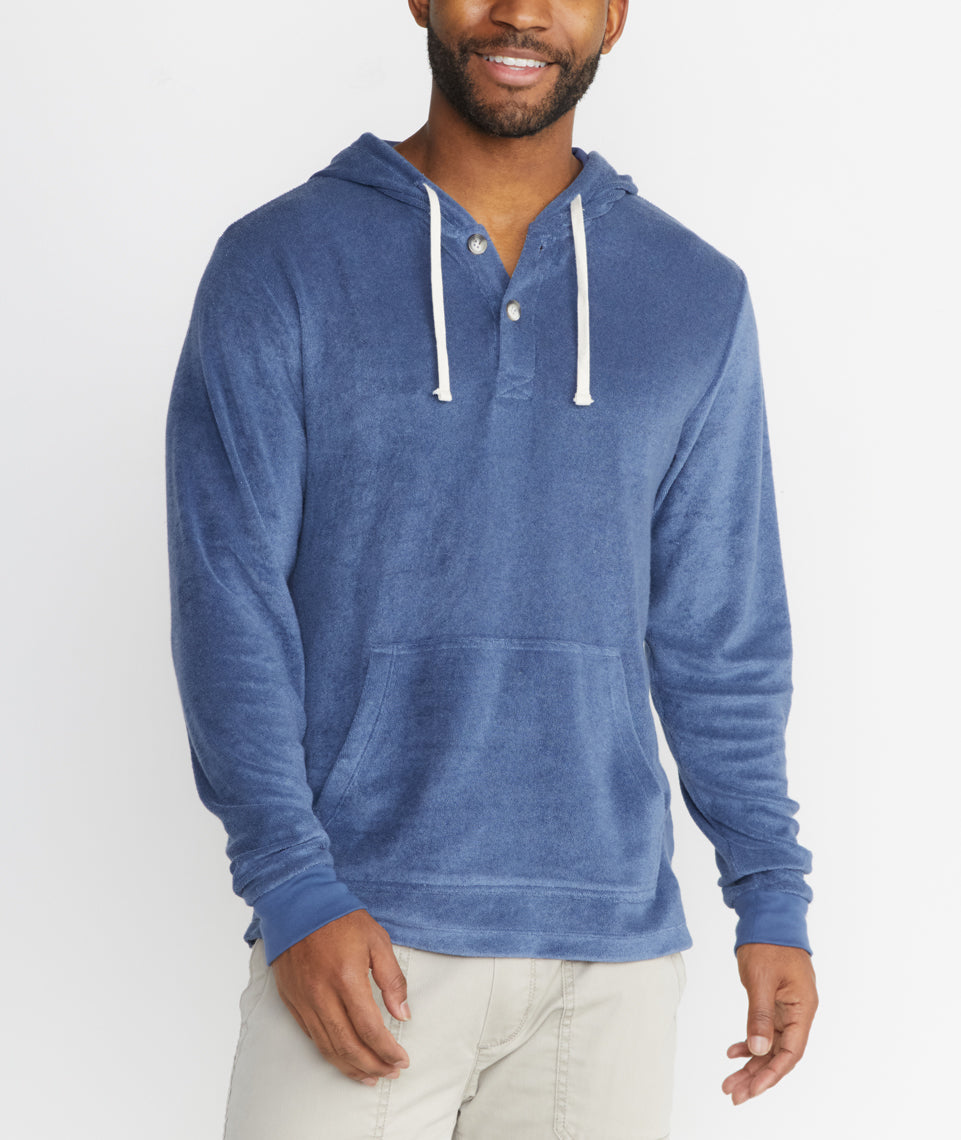 Beach Hoodie Faded Denim