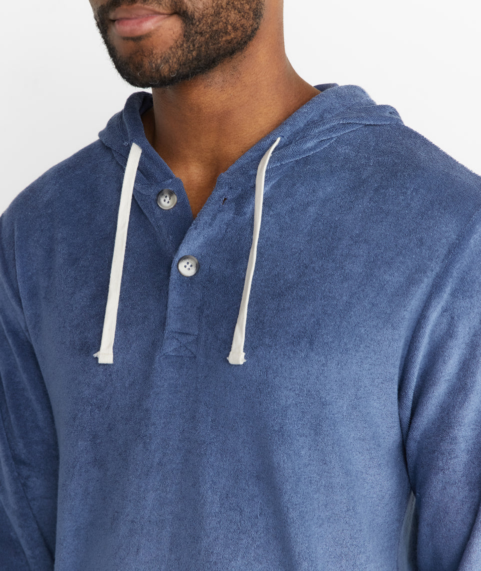 Beach Hoodie Faded Denim