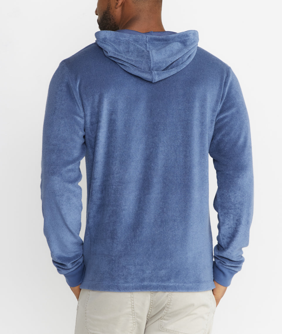 Beach Hoodie Faded Denim