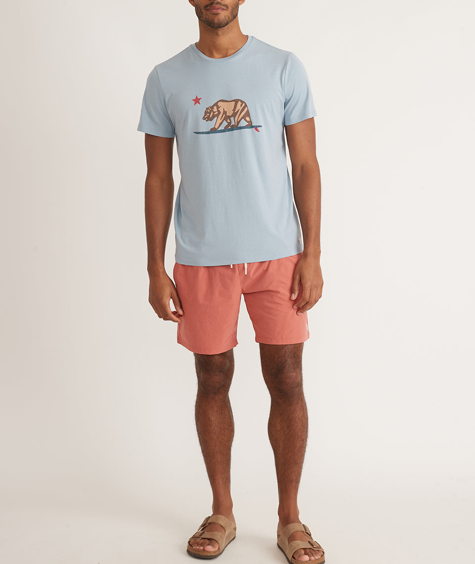 Men's Signature Crew Graphic T-Shirt | Light Blue | XL by Marine Layer