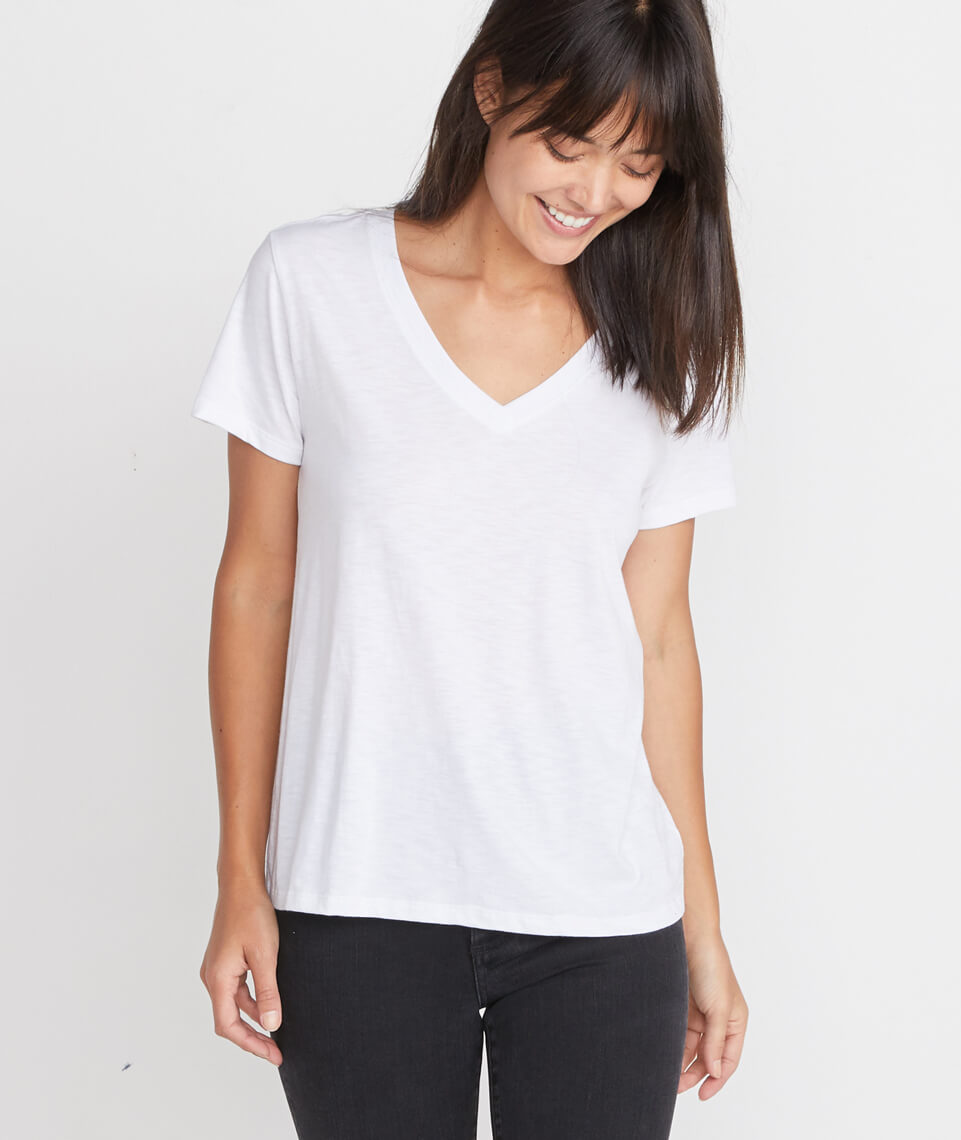 Boyfriend V-Neck - White