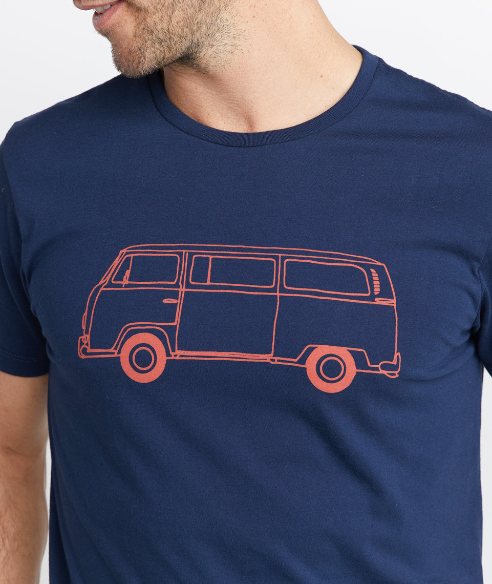 Bus Tee True Navy