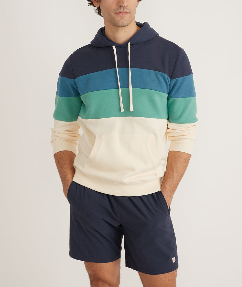 Colorblock Pullover – in Mood Marine Hoodie Colorblock Layer Indigo