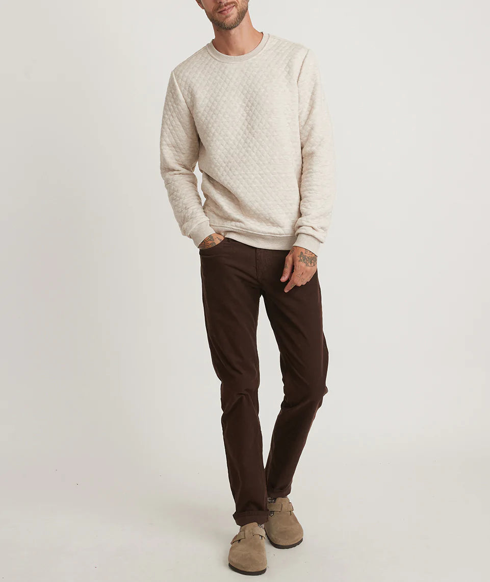 Men's Corbet Quilted Crewneck Oat Heather