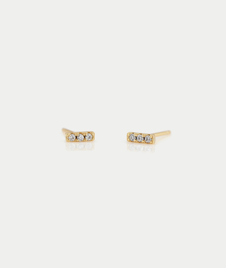 Kris Nation Dash Pave Stud Earrings