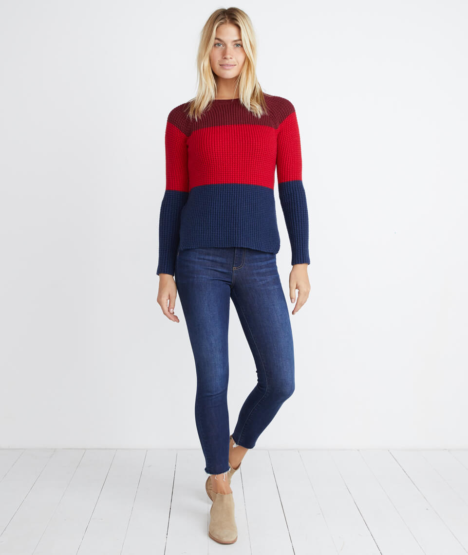 Delaney Pullover Block Stripe