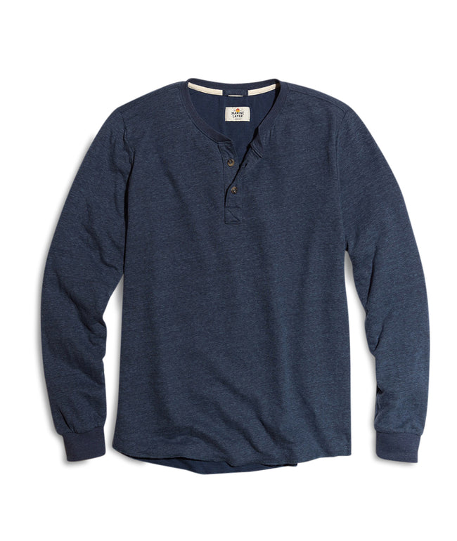 Double Knit Henley in Dark Navy – Marine Layer