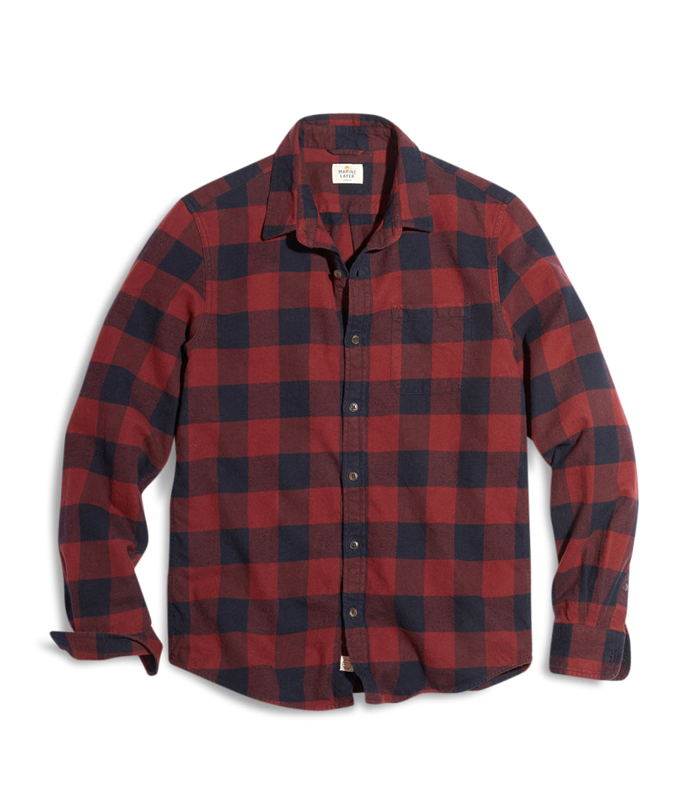 Rsq marine layer discount mens hooded flannel shirt