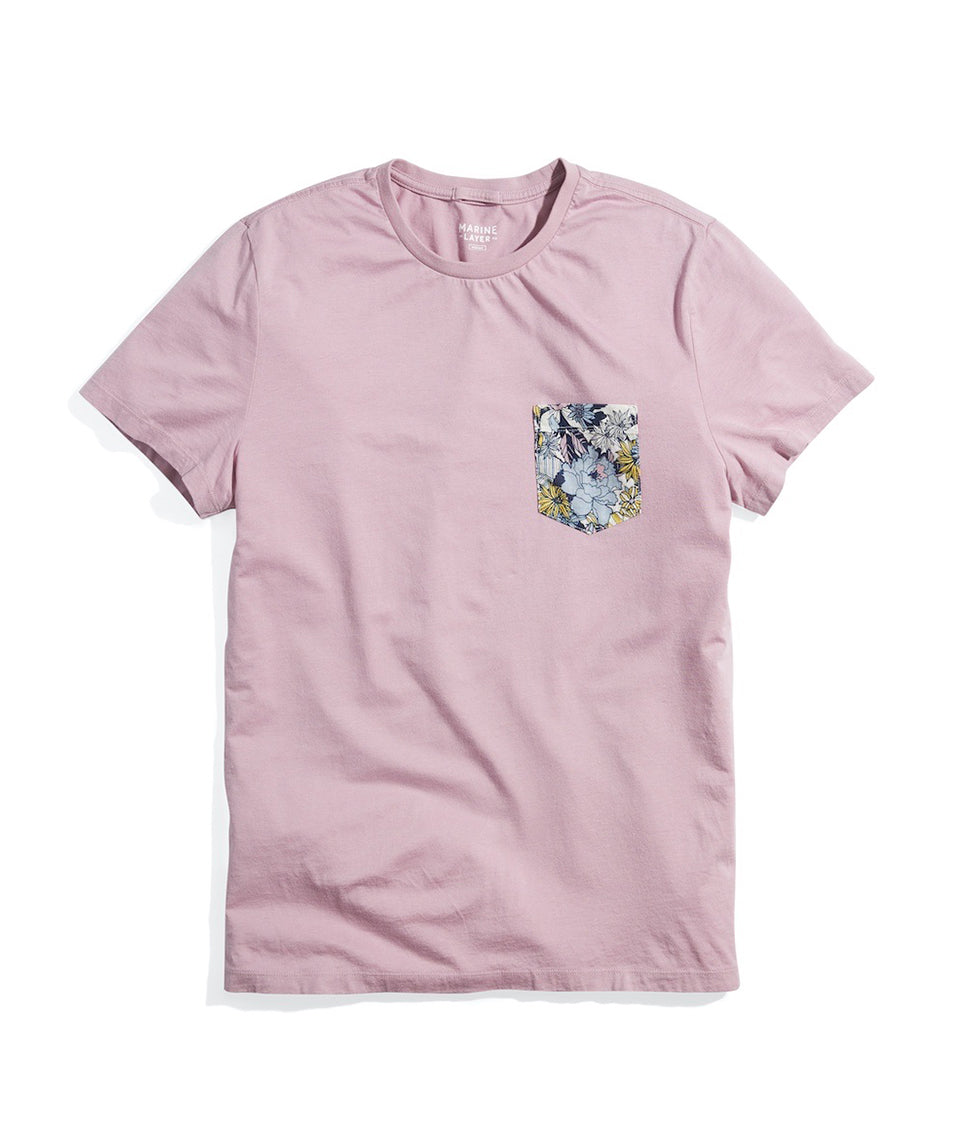 Signature Pocket Tee Mauve Shadows