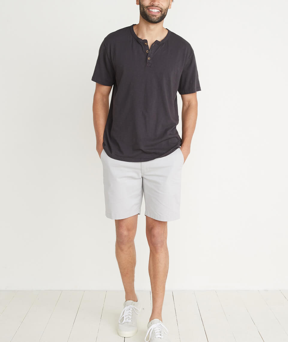 Shortsleeve Henley Faded Black