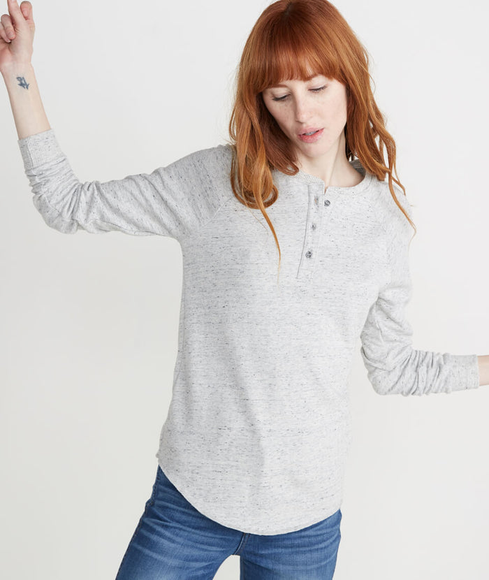 Double Knit Henley in Light Heather Ash – Marine Layer