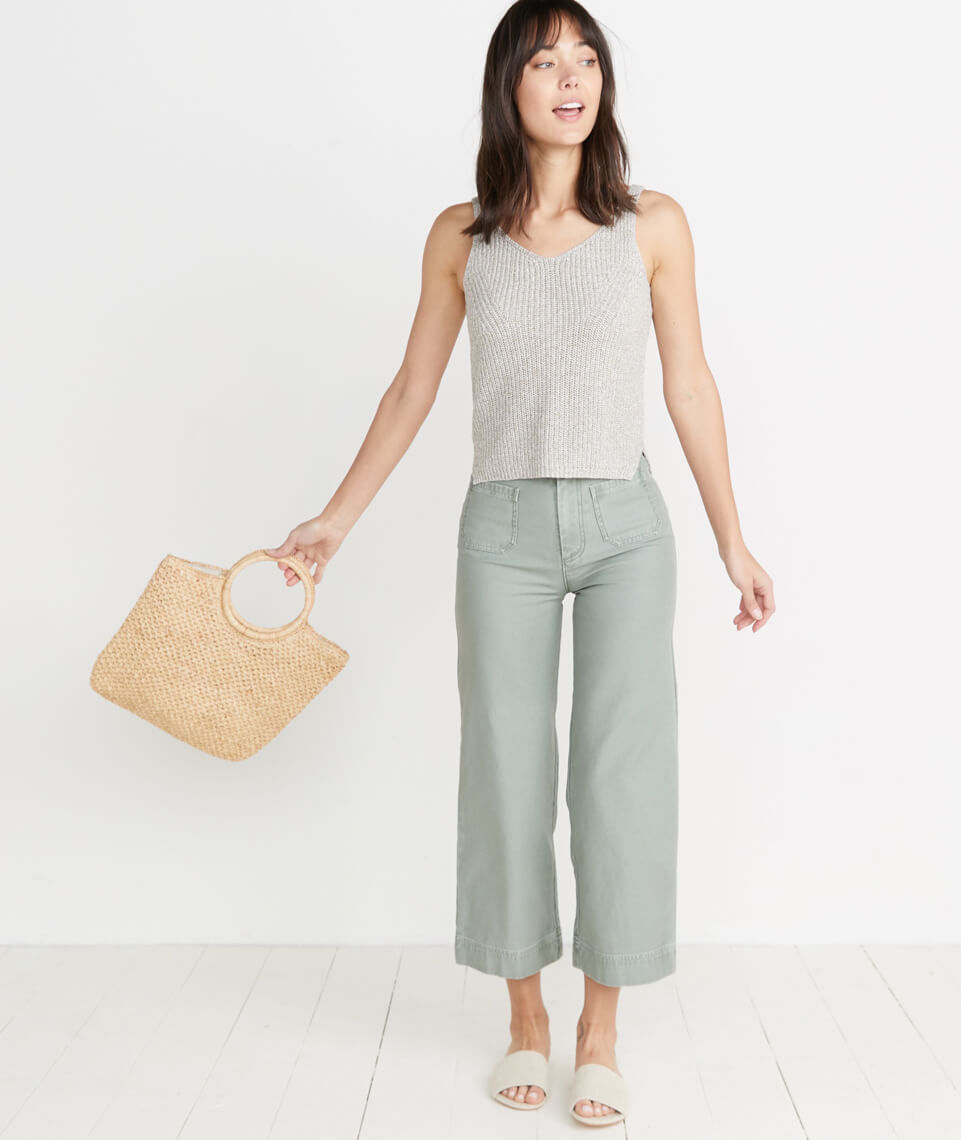 Bridget Wide Leg Pant Faded Sage