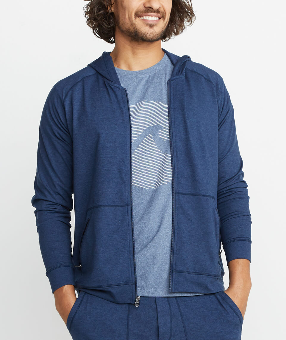 Kendrick Zip Hoodie Navy Heather