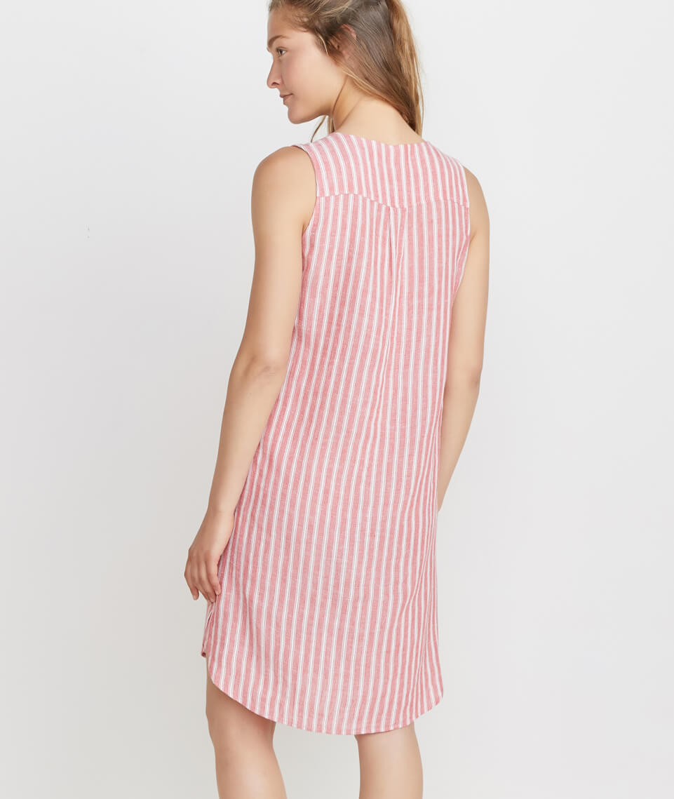 Lake Tank Dress Red Stripe