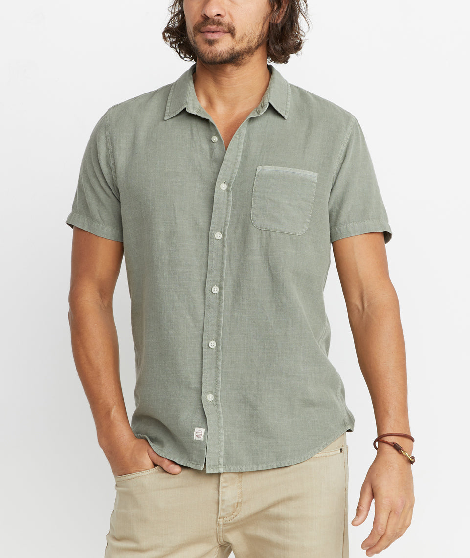 Lance Button Down Faded Dusty Olive