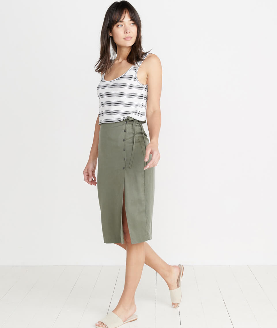 Layla Wrap Skirt Dusty Olive