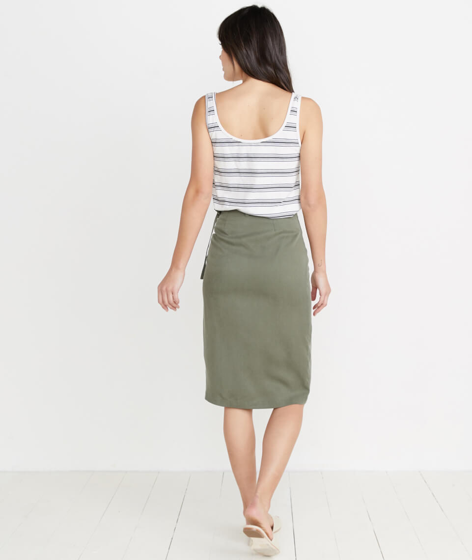 Layla Wrap Skirt Dusty Olive