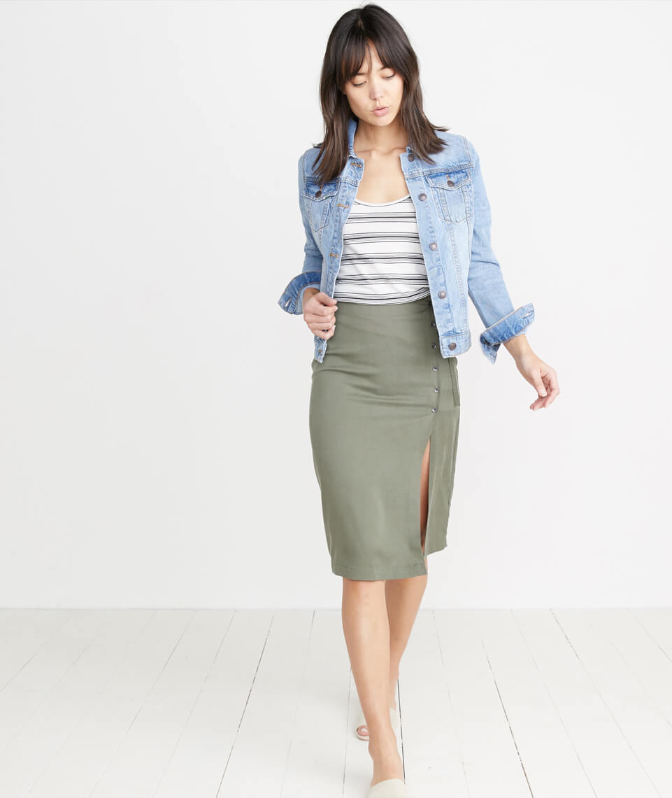 Layla Wrap Skirt Dusty Olive